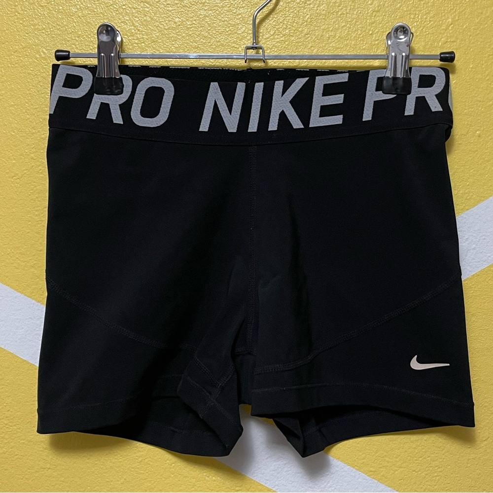 Nike Black Shorts with Gray Waistband